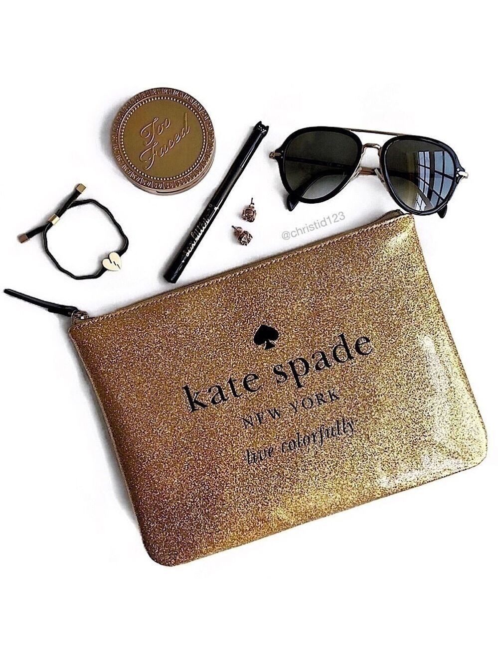 Kate Spade Gia Glitter Pouch